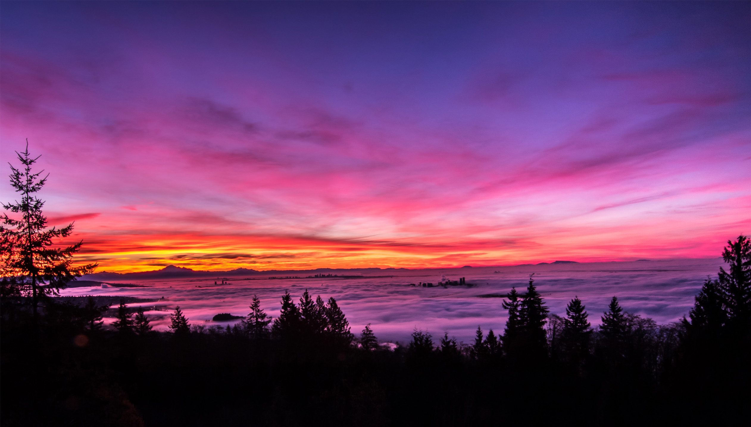 Panorama purple clouds header